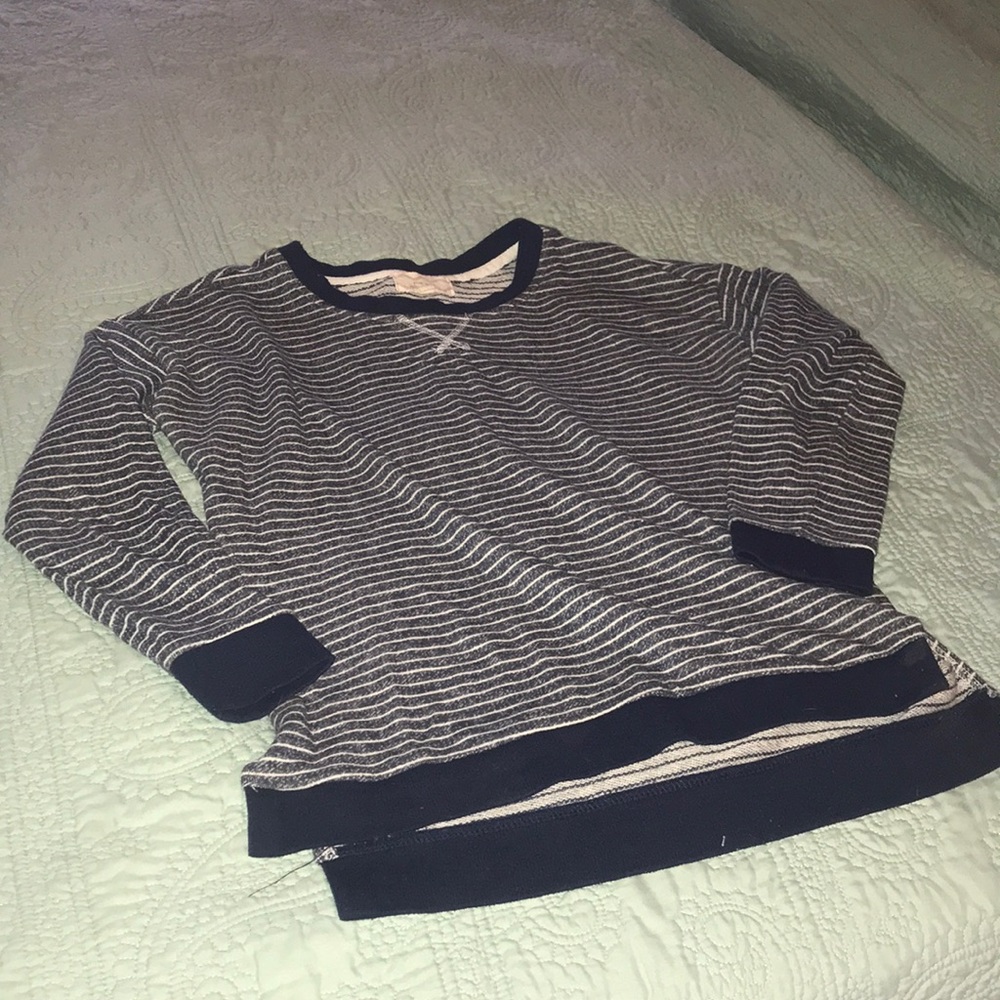 Navy and White striped sweatshirt